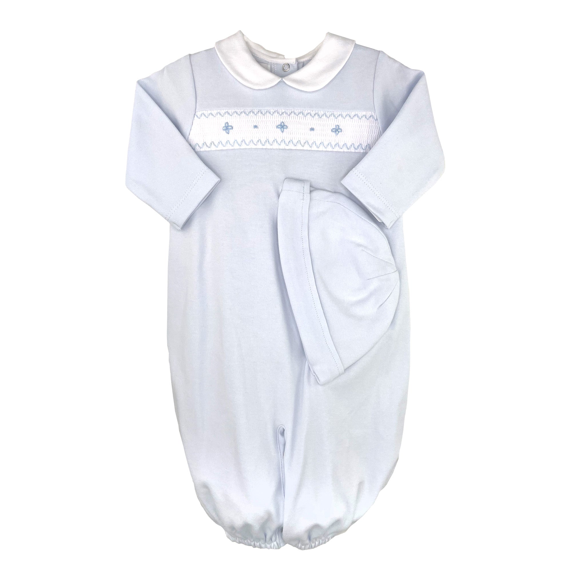 Petit Ami Blue Knit Converter Gown